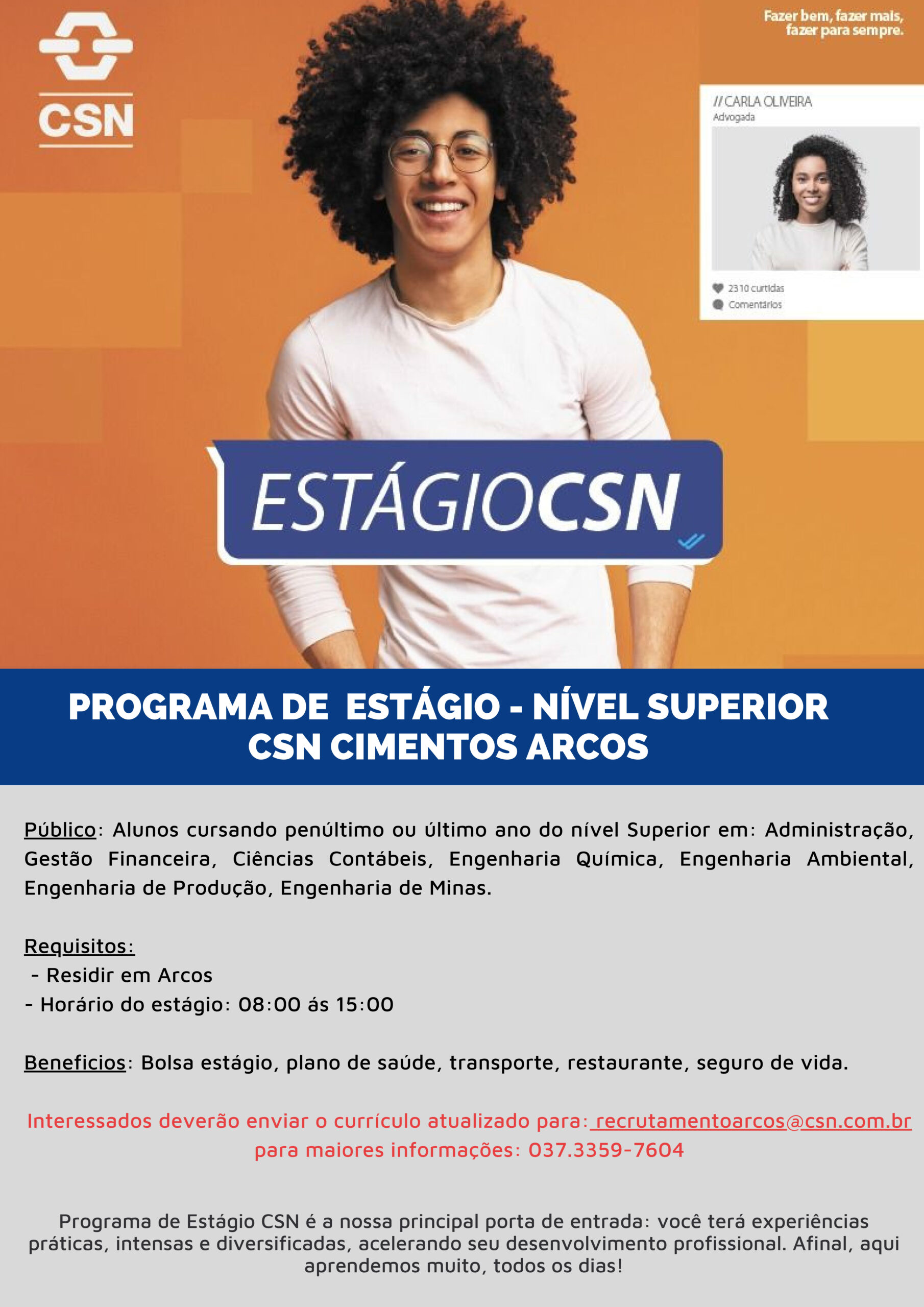 OPORTUNIDADES DE ESTÁGIO