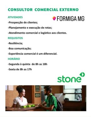 OPORTUNIDADE DE CONSULTOR COMERCIAL
