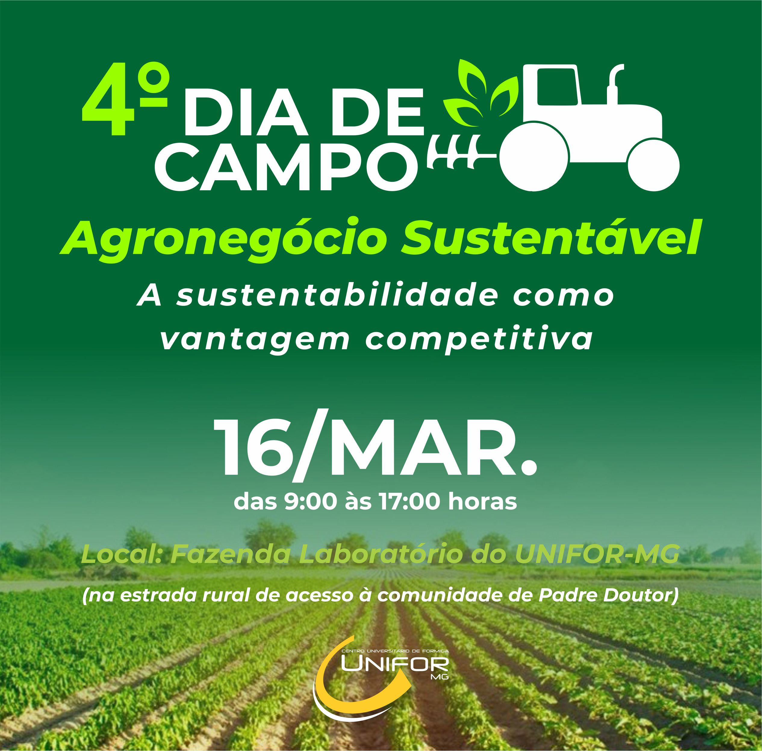 DIA DE CAMPO PRETENDE ATRAIR DOIS MIL VISITANTES