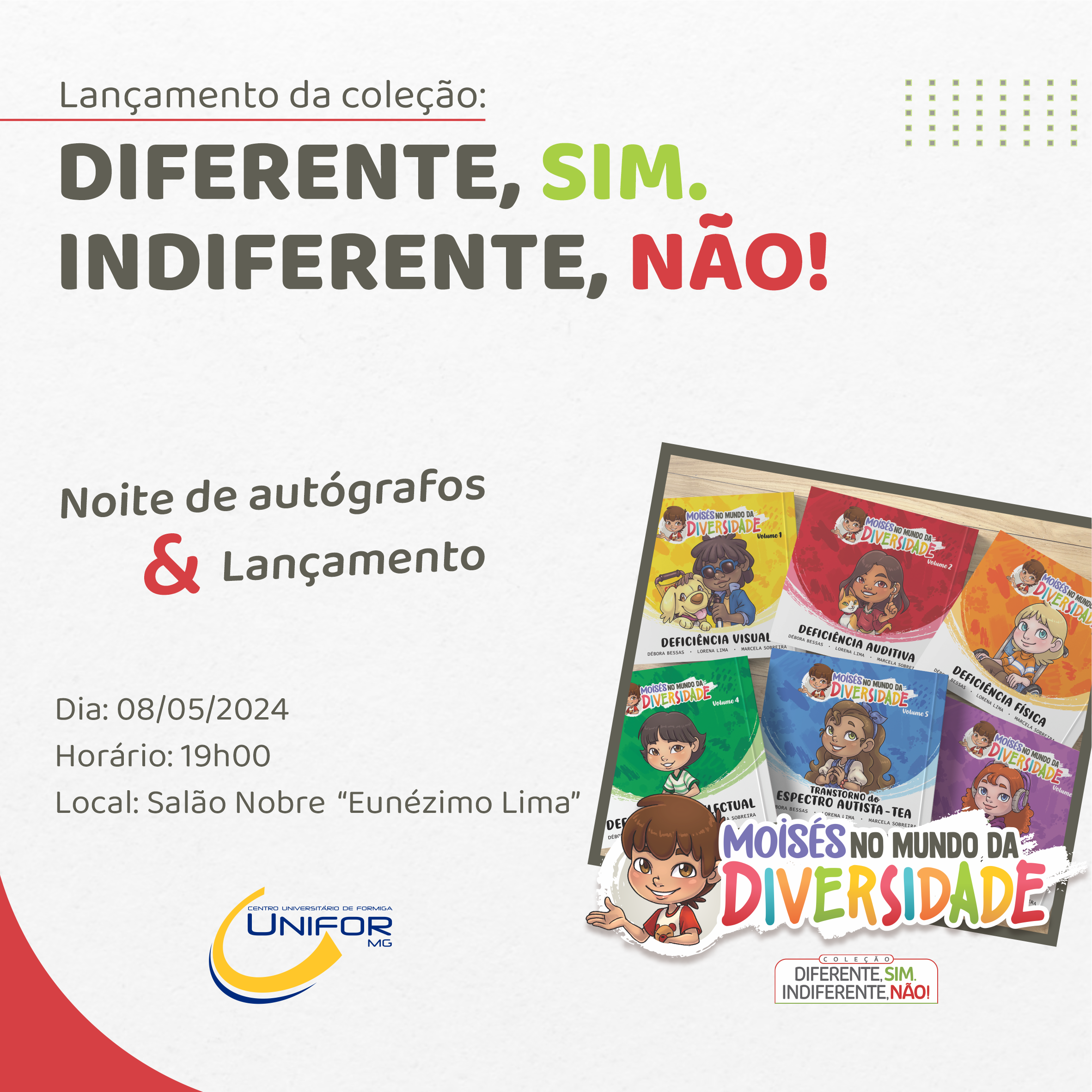 UNIFOR-MG REALIZARÁ LANÇAMENTO DE LIVROS INFANTIS