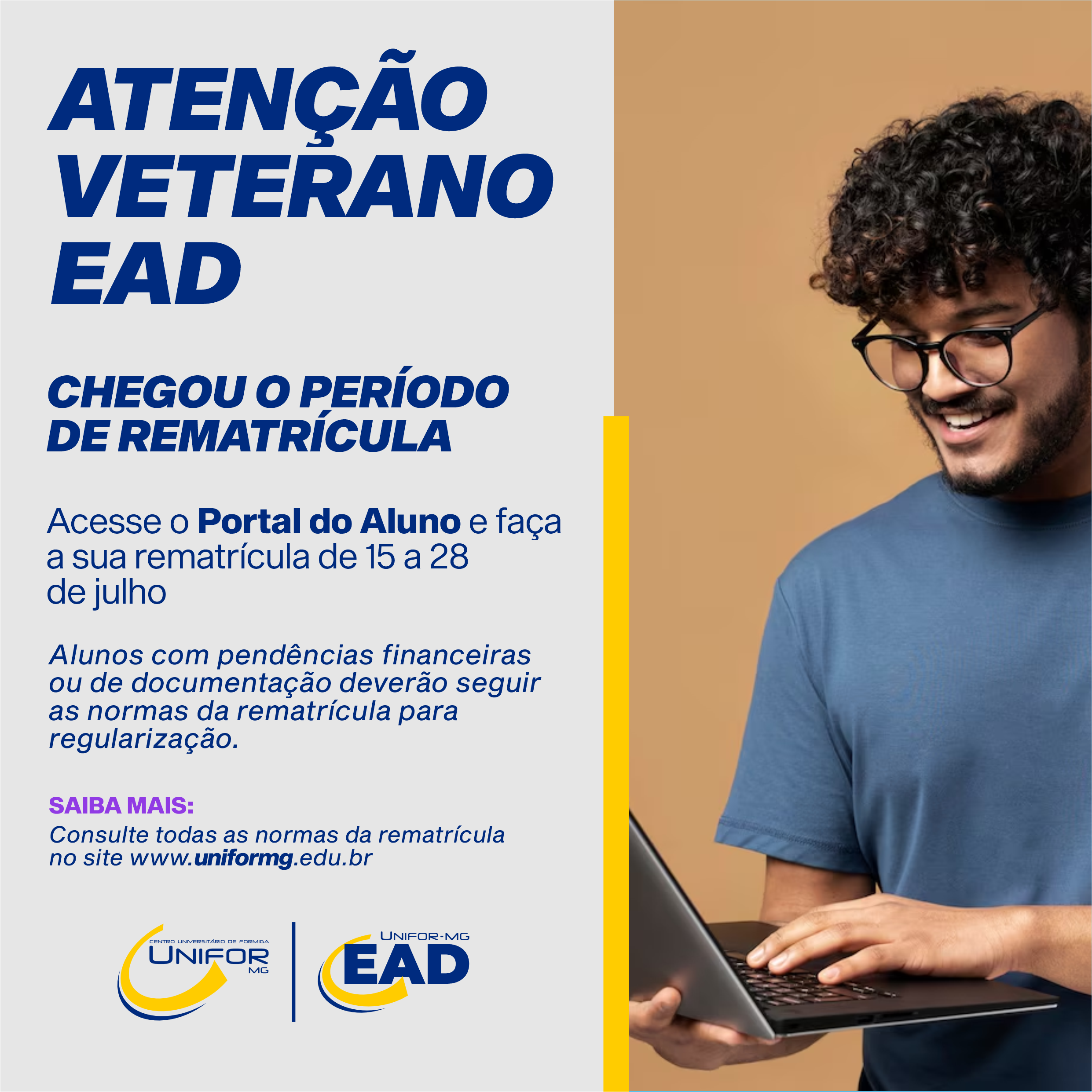 NORMAS PARA A REMATRÍCULA DA MODALIDADE EAD – 2024.2