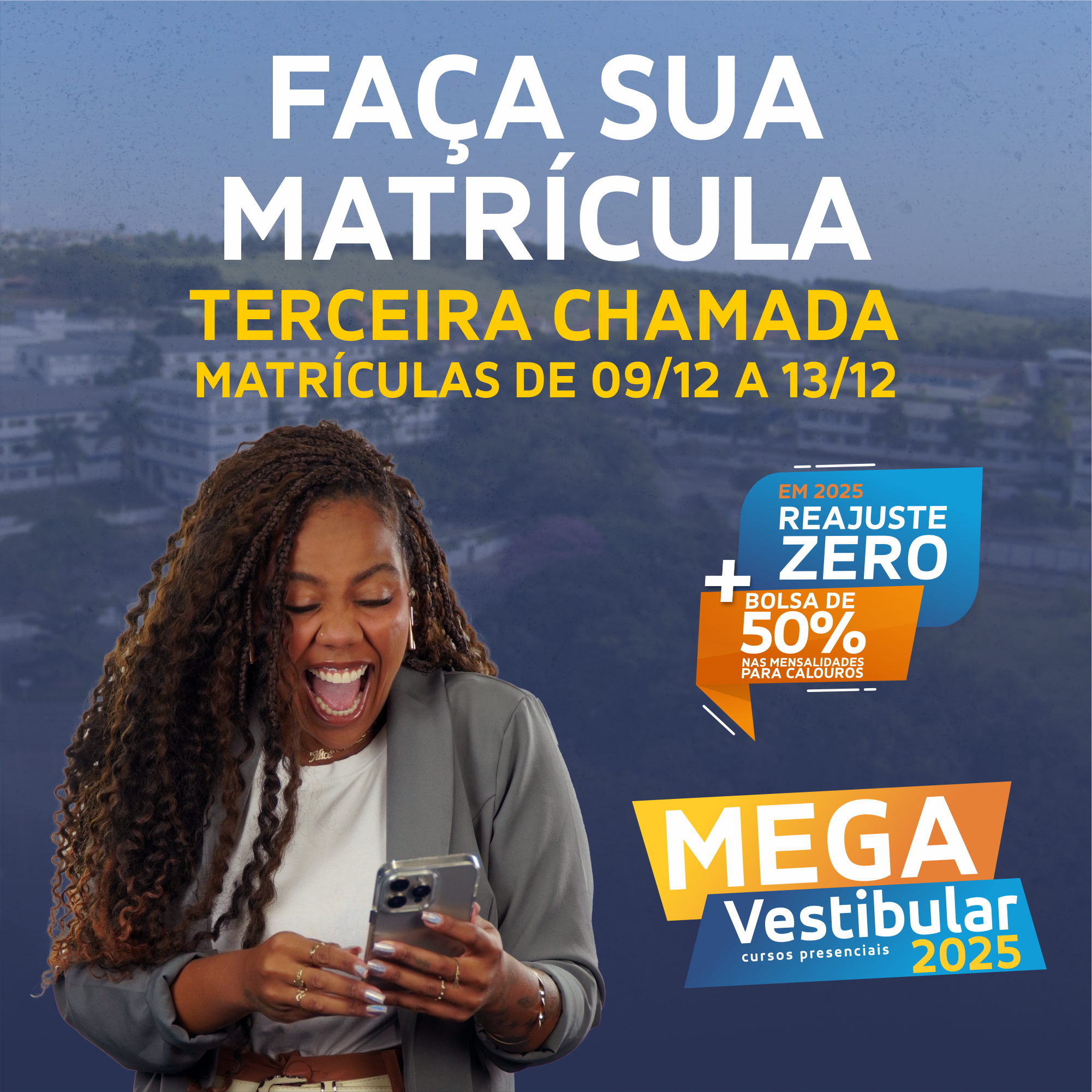 TERCEIRA CHAMADA PARA CALOUROS DOS CURSOS DE BIOMEDICINA E DIREITO