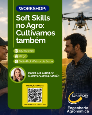 ENGENHARIA AGRONÔMICA DO UNIFOR-MG REALIZARÁ WORKSHOP “SOFT SKILLS NO AGRO: CULTIVAMOS TAMBÉM”