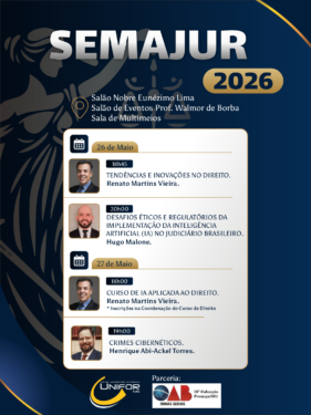 SEMAJUR 2026 PROMOVE DEBATES SOBRE INOVAÇÃO, ÉTICA E TECNOLOGIA NO DIREITO