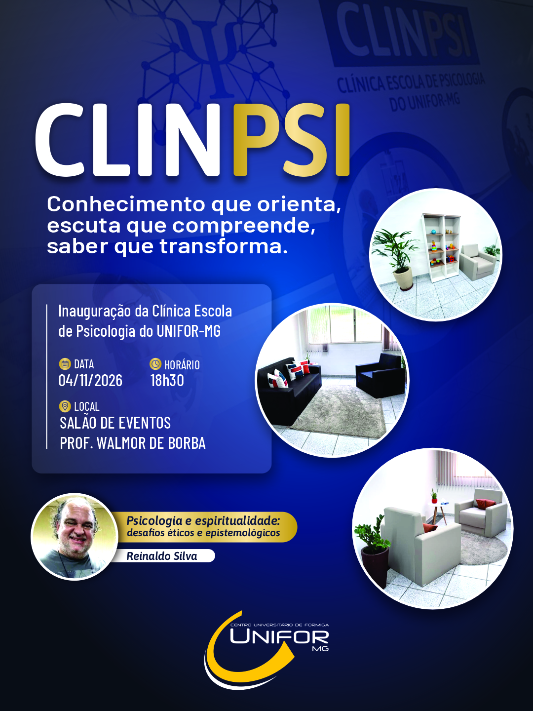 UNIFOR-MG INAUGURA CLÍNICA ESCOLA DE PSICOLOGIA NO DIA 4 DE NOVEMBRO